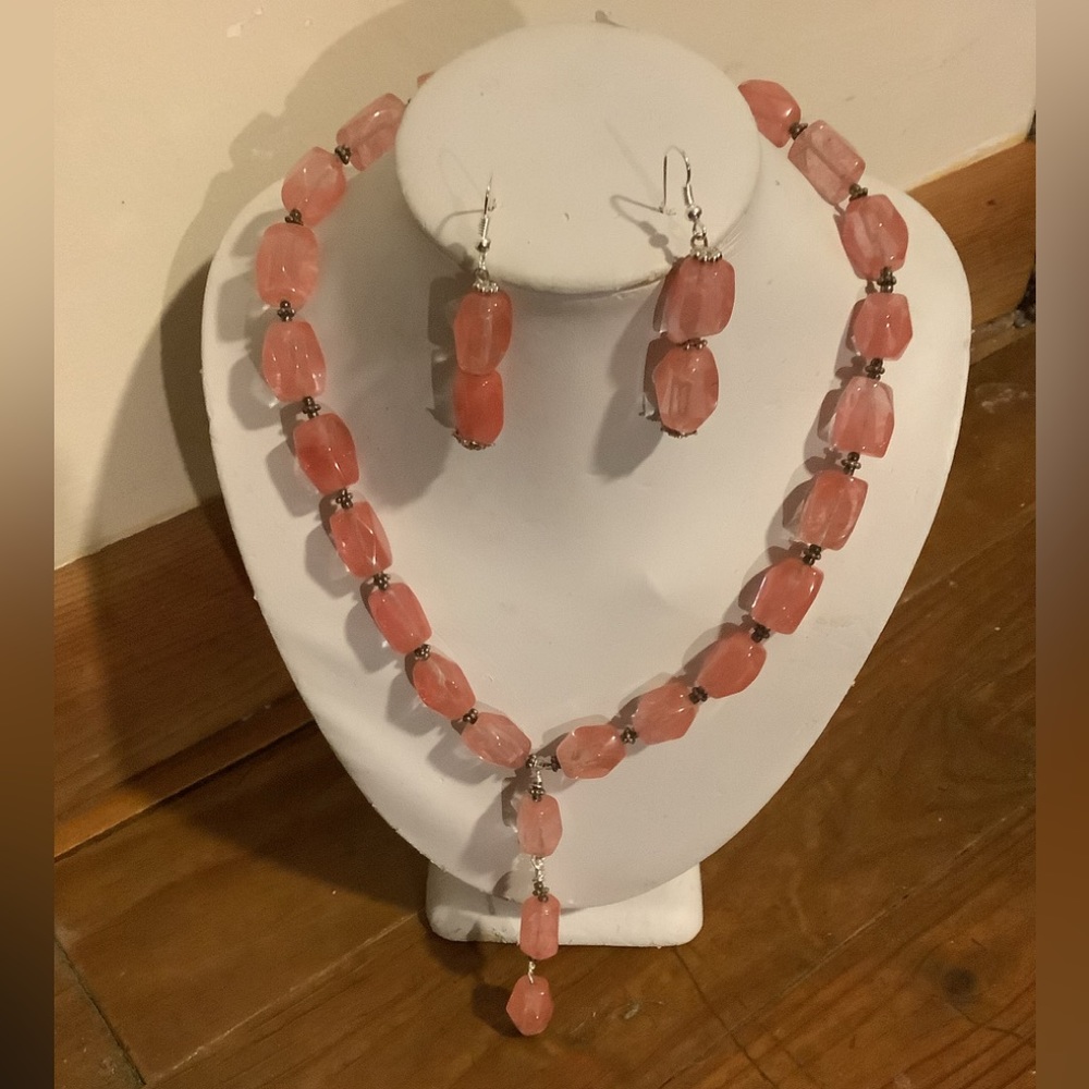 Handmade, necklace, earring set